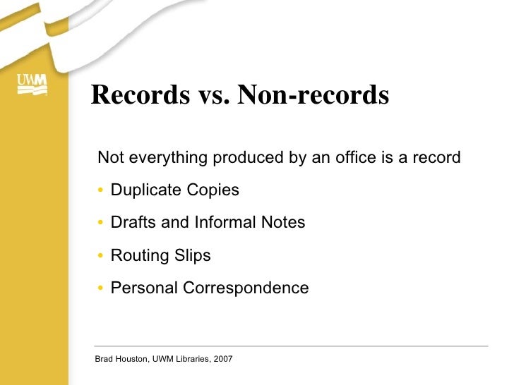 The Basics of UWM Records Management
