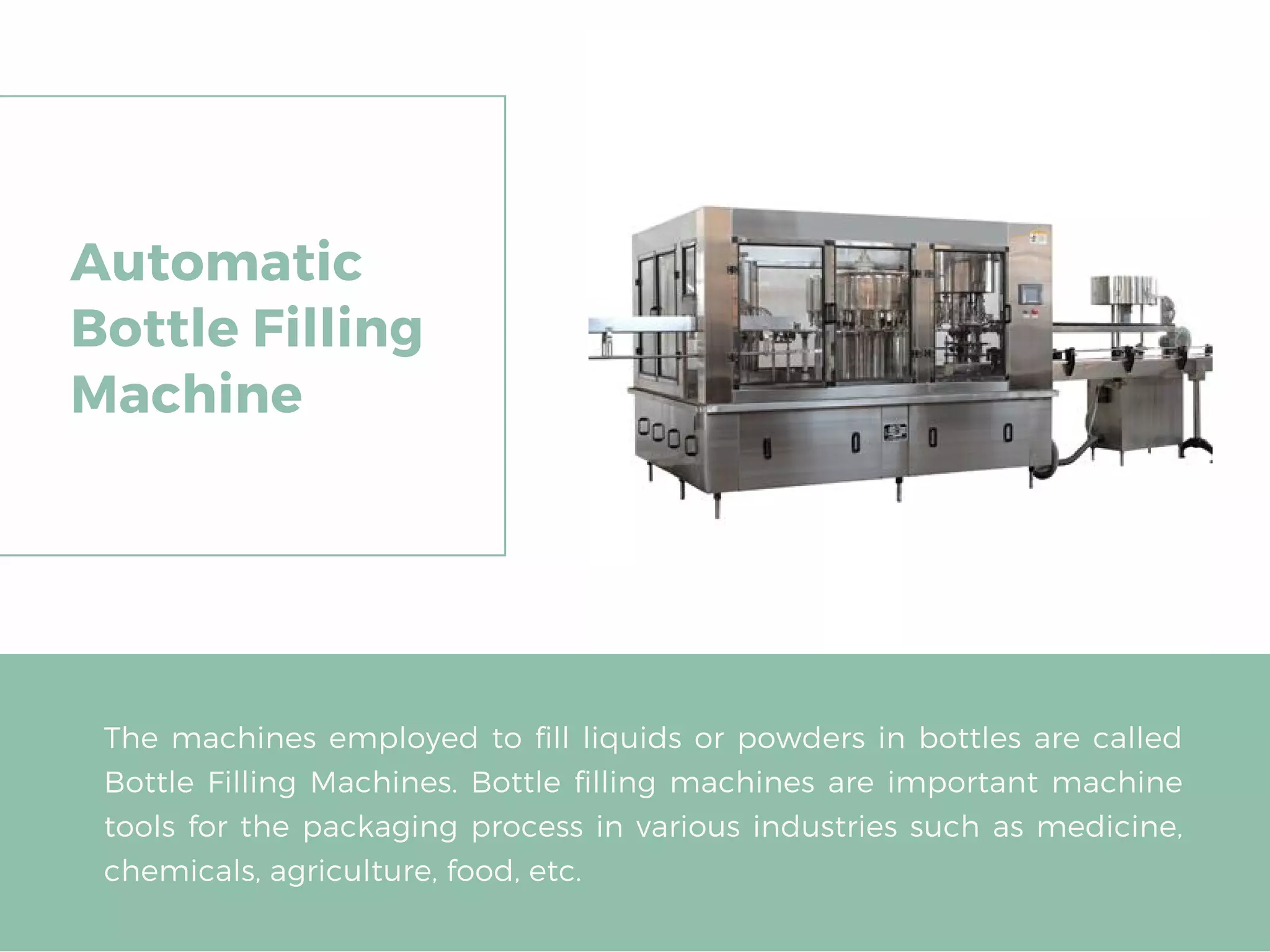 Automatic bottle filling machine