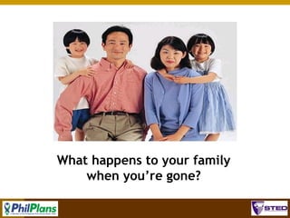 What happens to your family
when you’re gone?
24

 