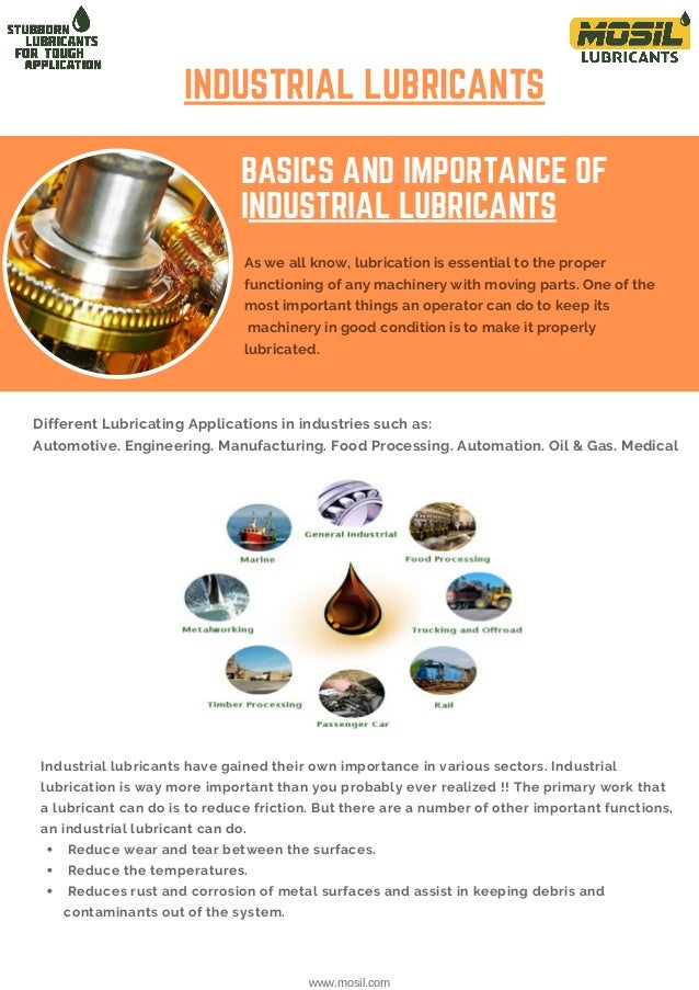 Industrial lubricants by Mosil Lubricant Lubricant