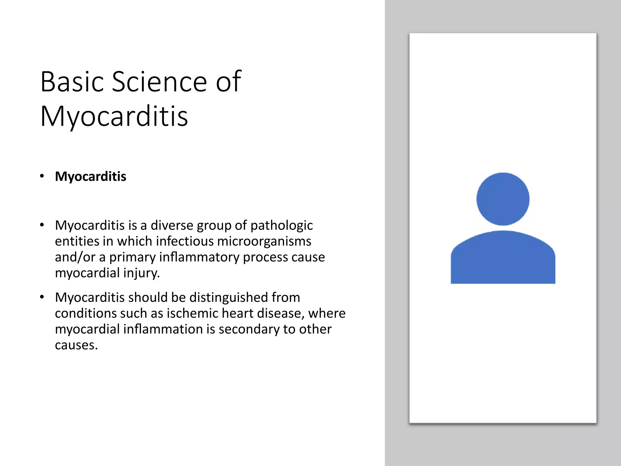 Myocardiris Basic science and forensic pathology aspects of myocarditis | PPTX
