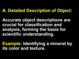Science Describe Object Comprehensive Guide to Basic Science Process Skills: Observing and ...