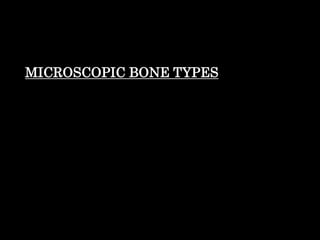 MICROSCOPIC BONE TYPES
 