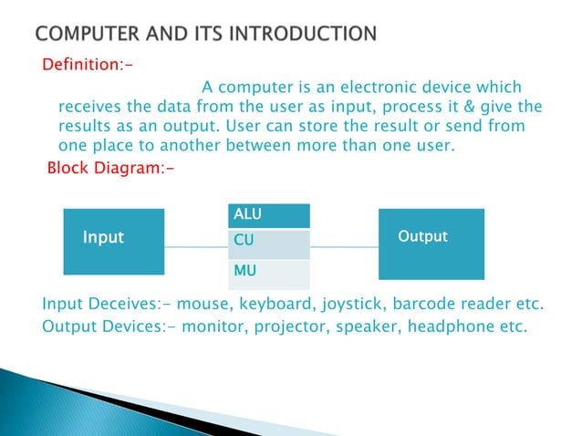 Basics COMPUTER FUNDAMENTALS Unit I.pptx