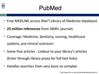 Basic Searching - PubMed & CINAHL for PT | PPTX