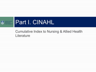 Basic Searching - PubMed & CINAHL for PT | PPTX