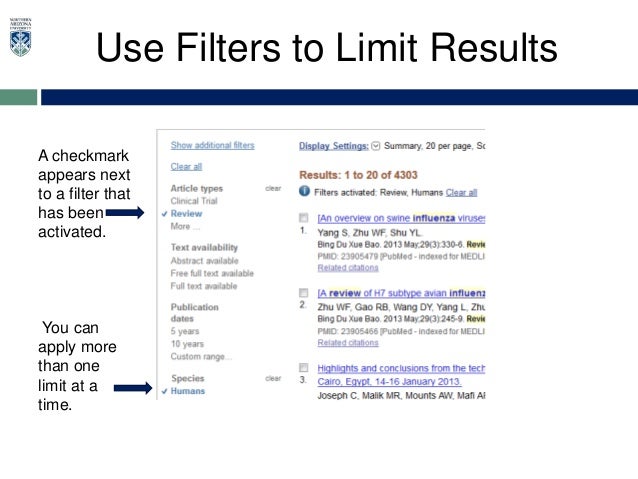 How do you limit results on PubMed to only peer-reviewed articles?