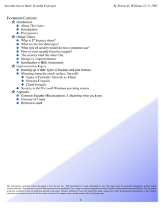 Basic security concepts | PDF