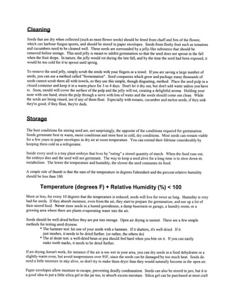 Basic Seed Saving;  by Seeds of Diversity