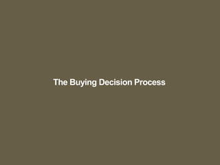 The Buying Decision Process
 