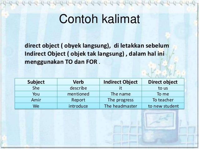 Basic Sentence Type V