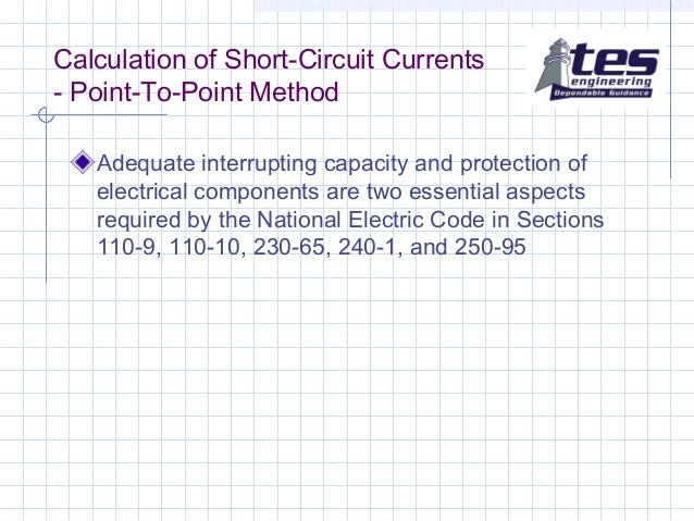 Basic short circuit calculation procedure