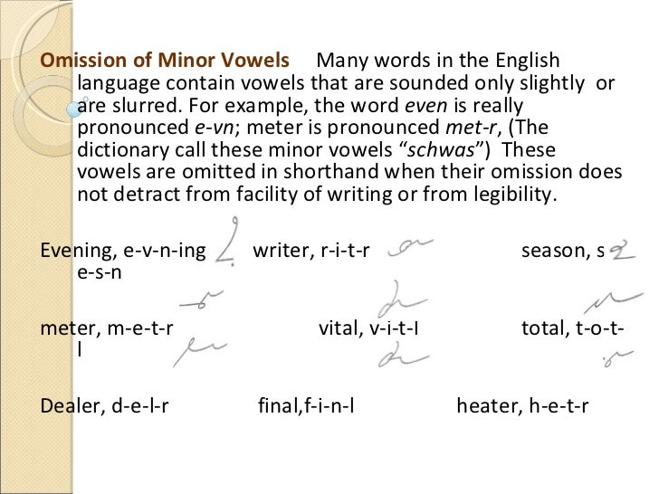 How to write shorthand writing