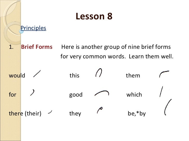 basic shorthand p 1 boa shorthand form