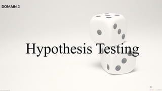 33
Hypothesis Testing
DOMAIN 3
 