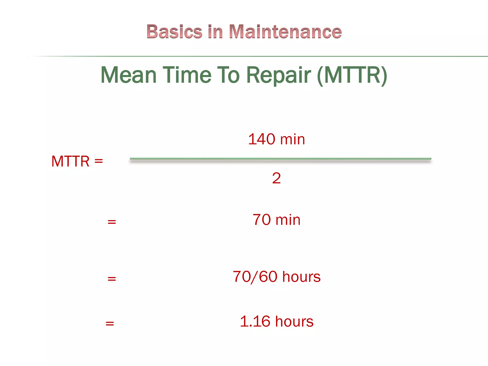 Basics in Maintenance | PPSX