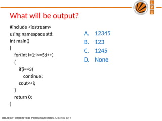 introduction to c++ and its methods class and program | PPTX