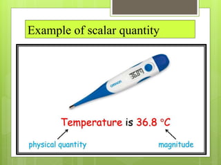 Example of scalar quantity
 