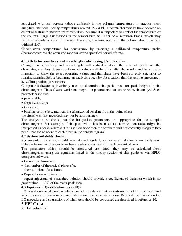 Basic skills training guide hplc method development and validation…