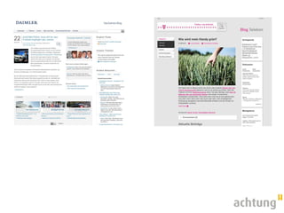 Mit eigenen Blogs „Street Credibility“ aufbauen.
Mit eigenen Inhalten eine Stimme haben.
Mit eigenen Orten eine Contenthistorie schaffen.
Mit eigenen Ansprechpartnern ansprechbar sein.
 