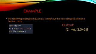 BASIC SLICING AND ADVANCED INDEXING IN NUMPY.pptx
