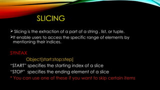 BASIC SLICING AND ADVANCED INDEXING IN NUMPY.pptx