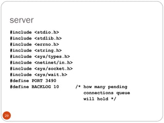 Basic socket programming