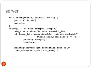 Basic socket programming | PPT