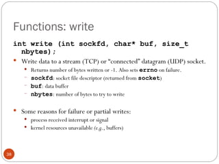 Basic socket programming | PPT