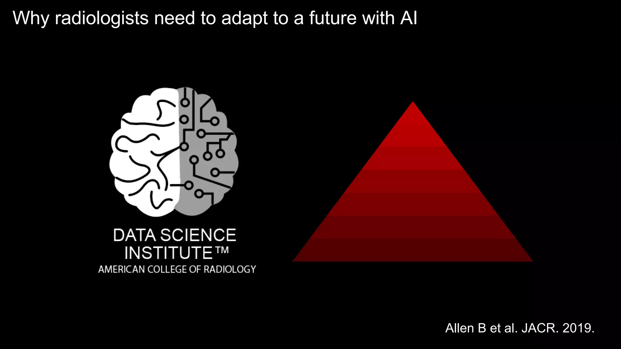 Why radiologists need to adapt to a future with AI
Allen B et al. JACR. 2019.
 