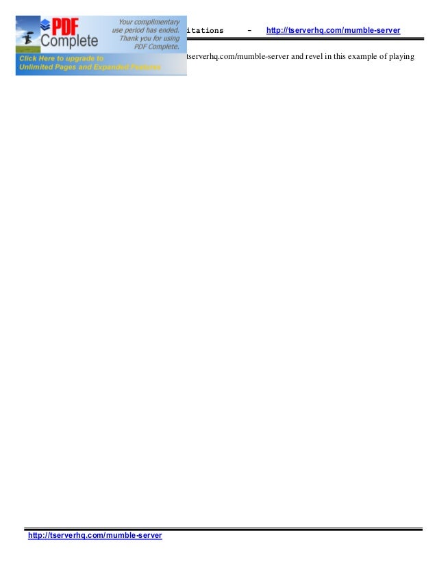 Basics of a mumble server