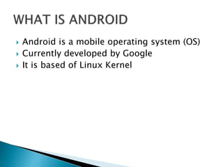 Basics of android | PPT
