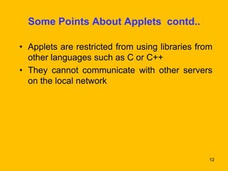 Basics of applets.53