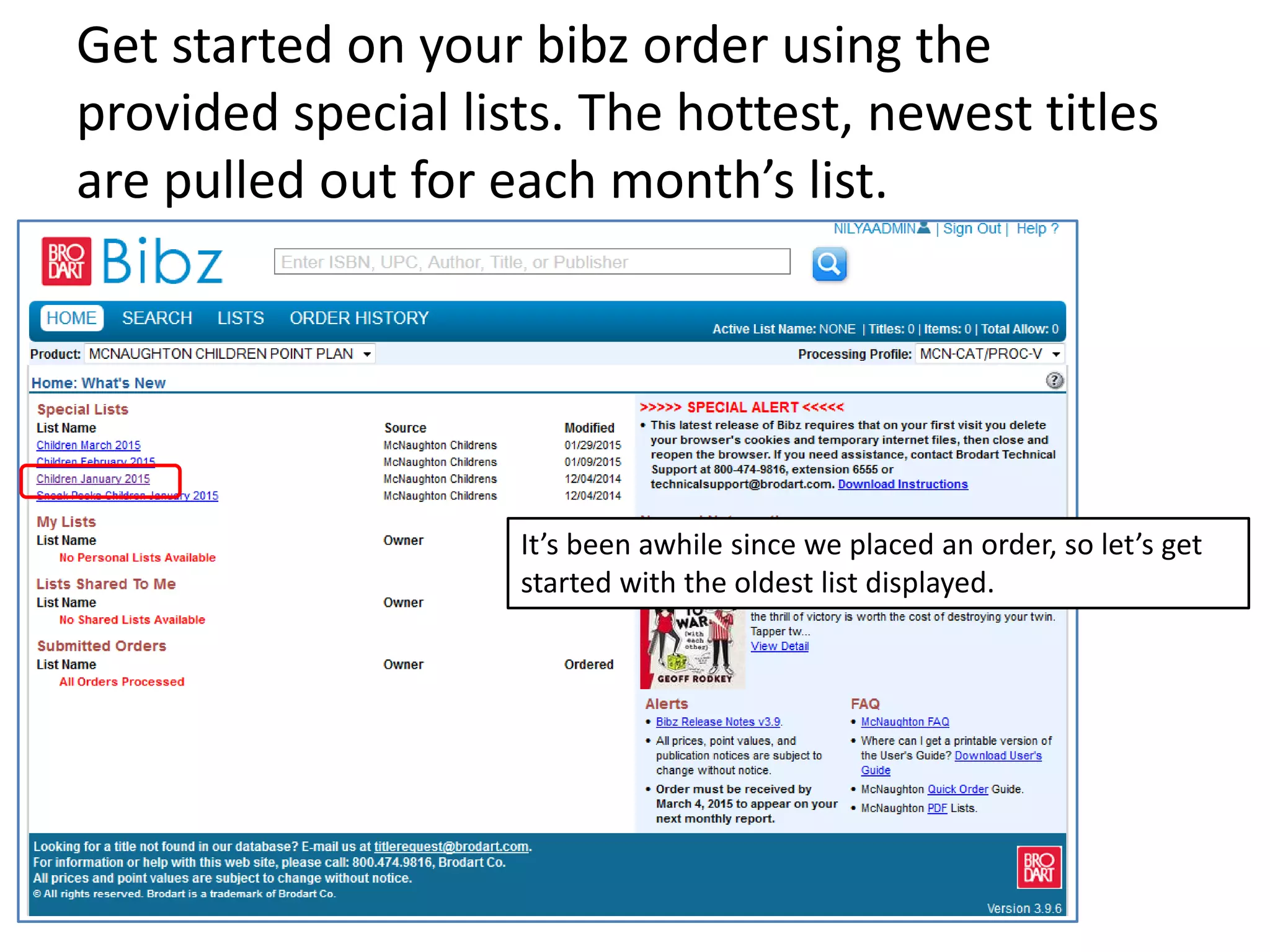 Basics of bibz ordering PPT