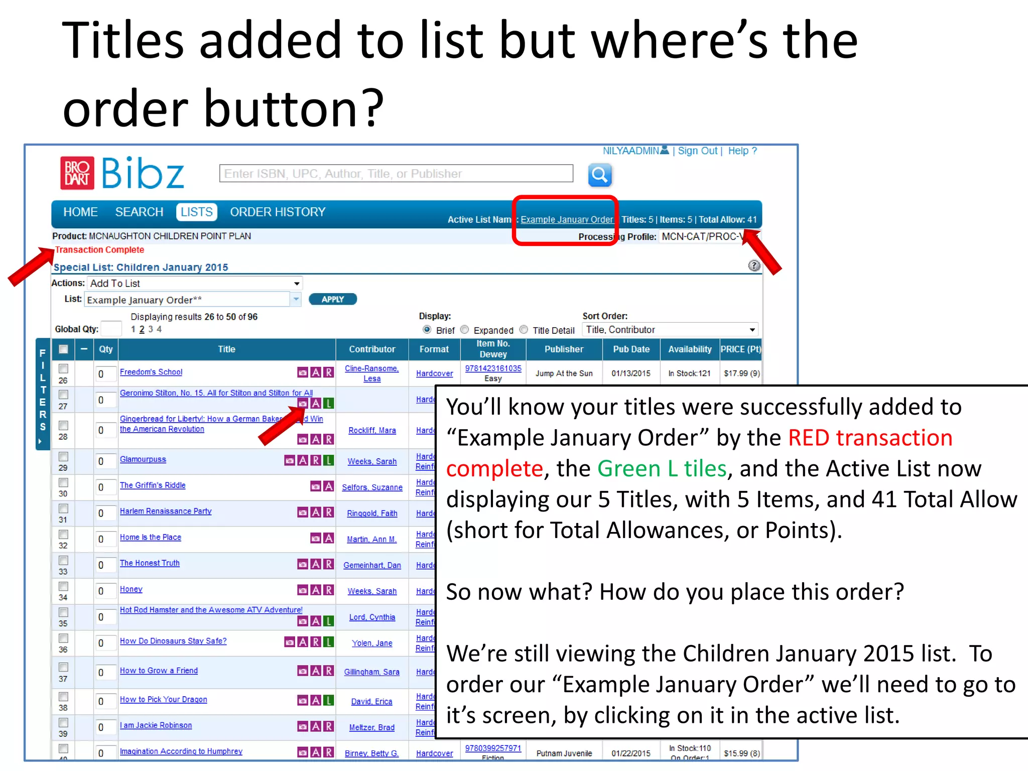 Basics of bibz ordering PPT