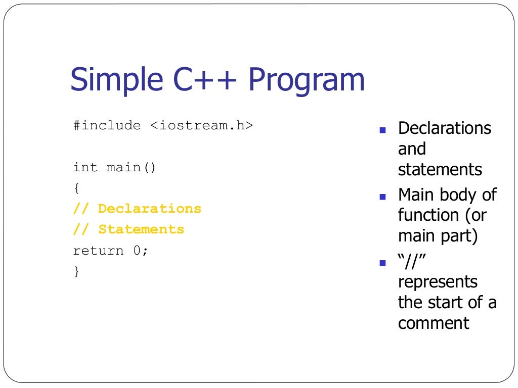 Introduction to C++
