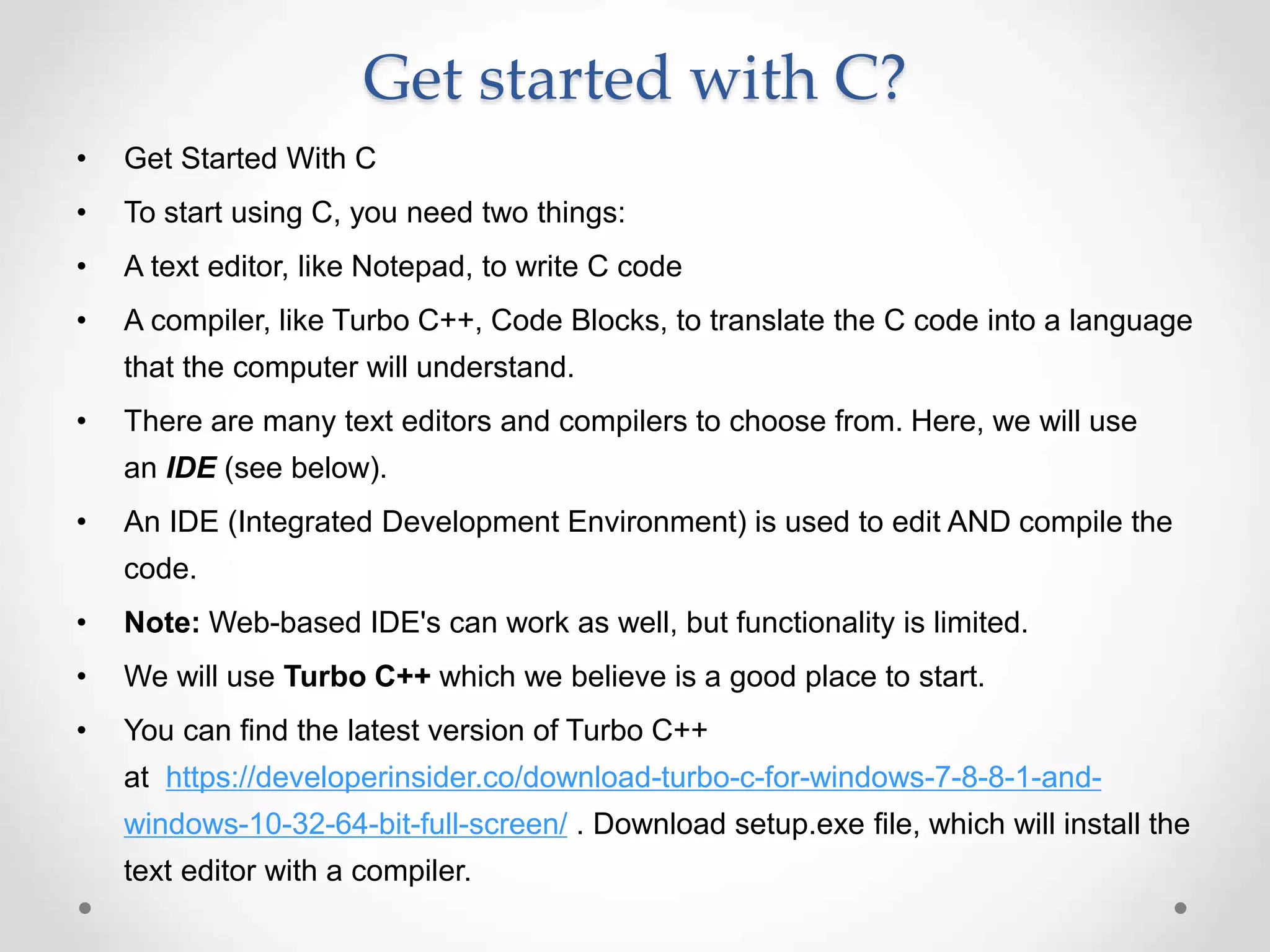 Basics of C.ppt | Programming Languages | Computing