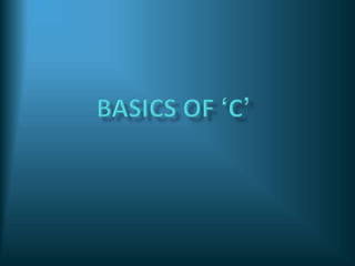 C Programming Language Fundamentals | PPT