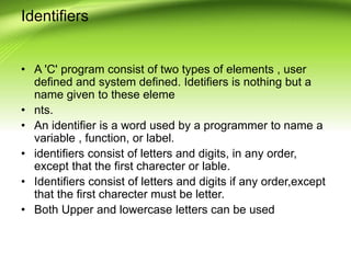 Basiscs of c++ include variable, special characters | PPT