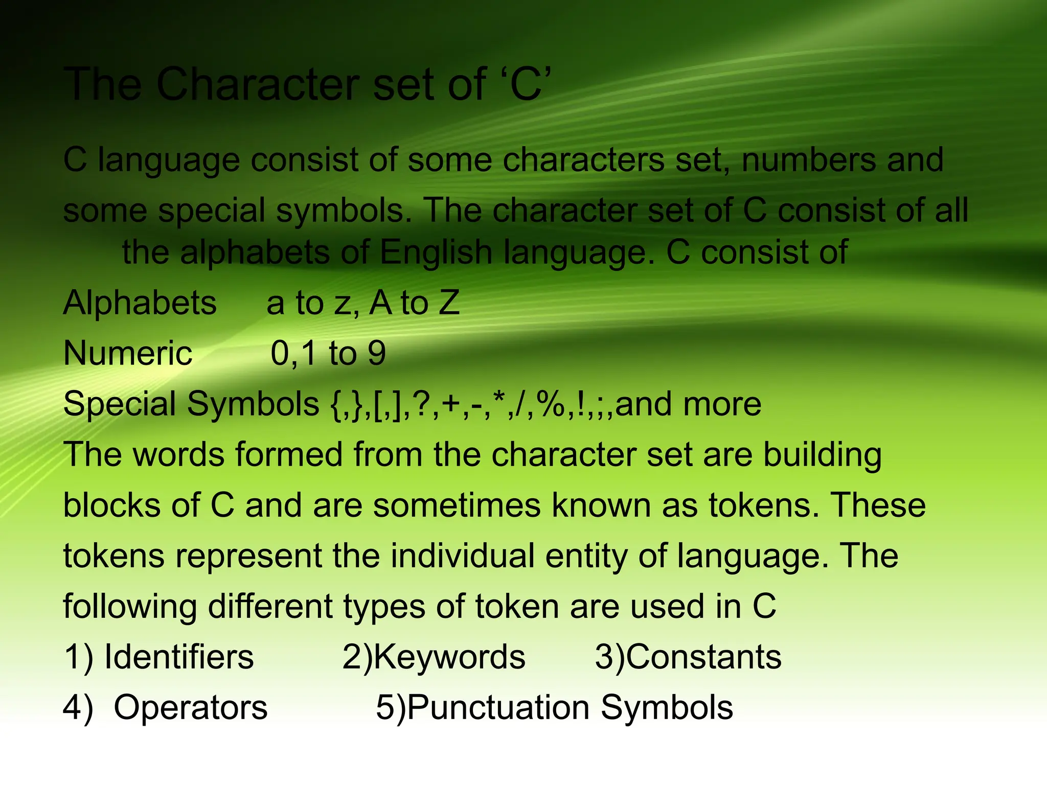 Basics of C in details all concept are implemented.. | PPT