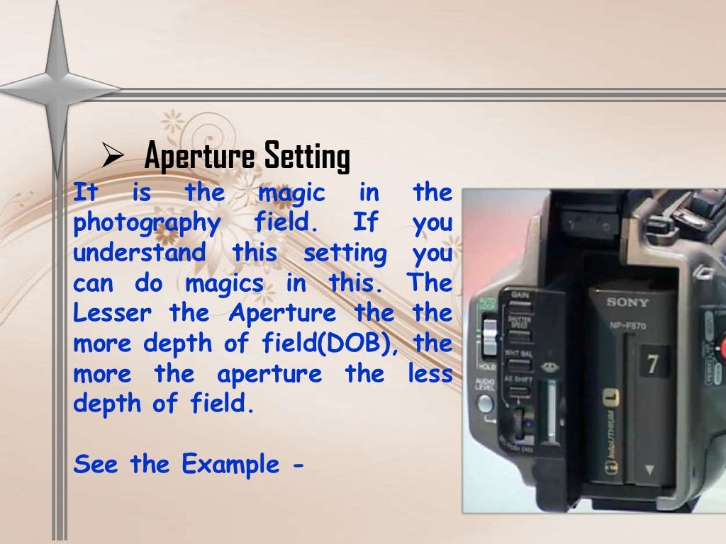 Basics of Production Camera and Camera Operations