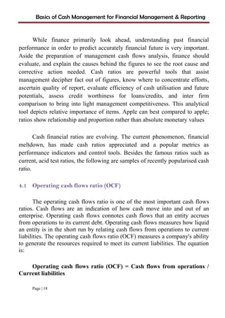 Basics of cash management for financial management & reporting | PDF