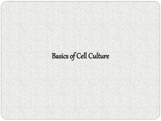 Basics of Cell Culture
 