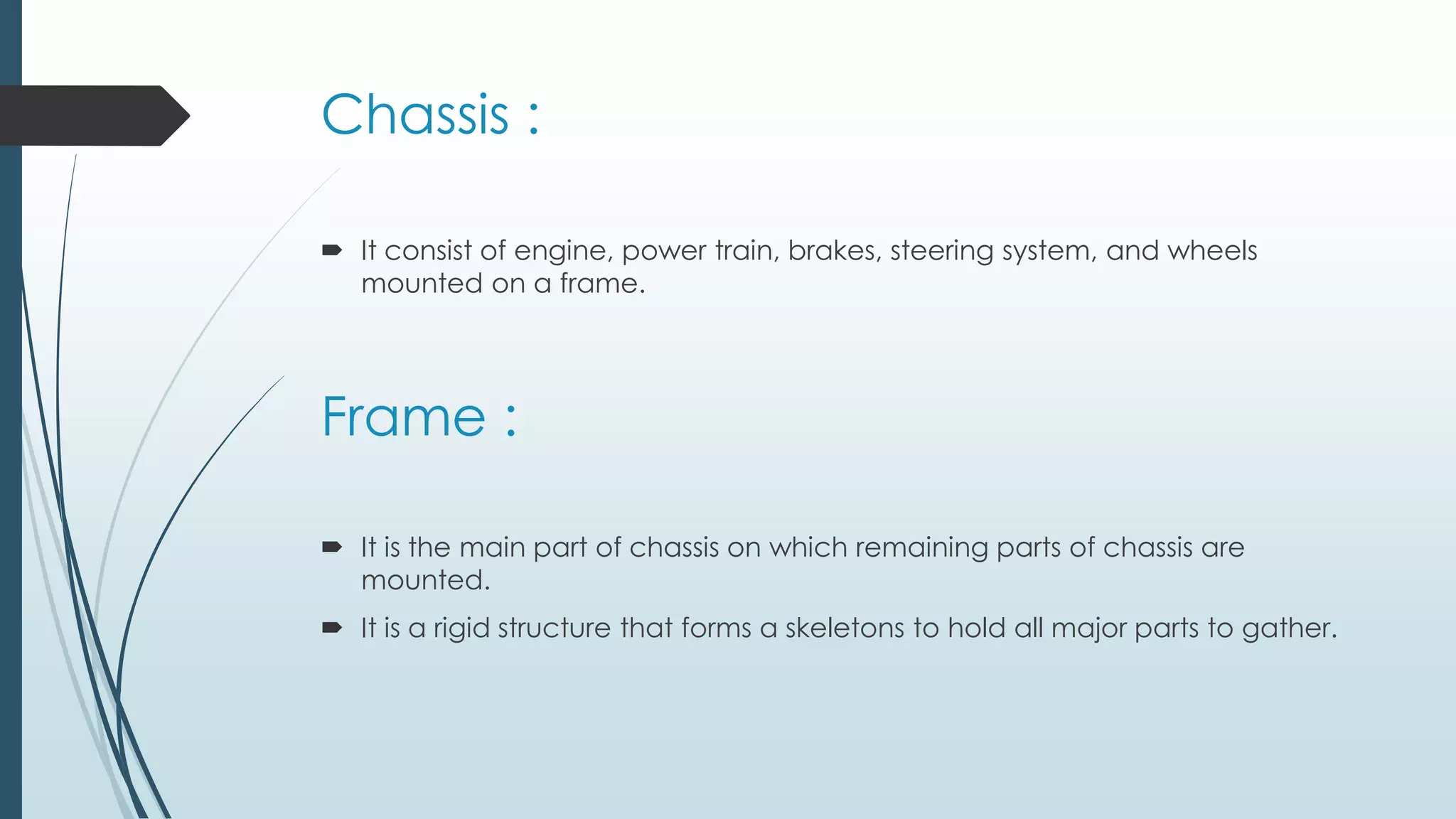 Basics of chassis and frames PPT