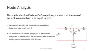Current Loop Node Analysis Basics of Circuits Analysis | PPTX