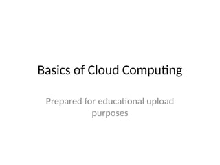 Comprehensive Introduction to Cloud Computing: Concepts and Platforms ...