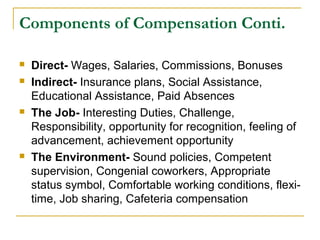 Basics of compensation