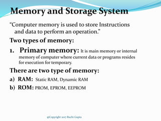 Basics of computer | PPTX | Data Storage and Warehousing | Computing