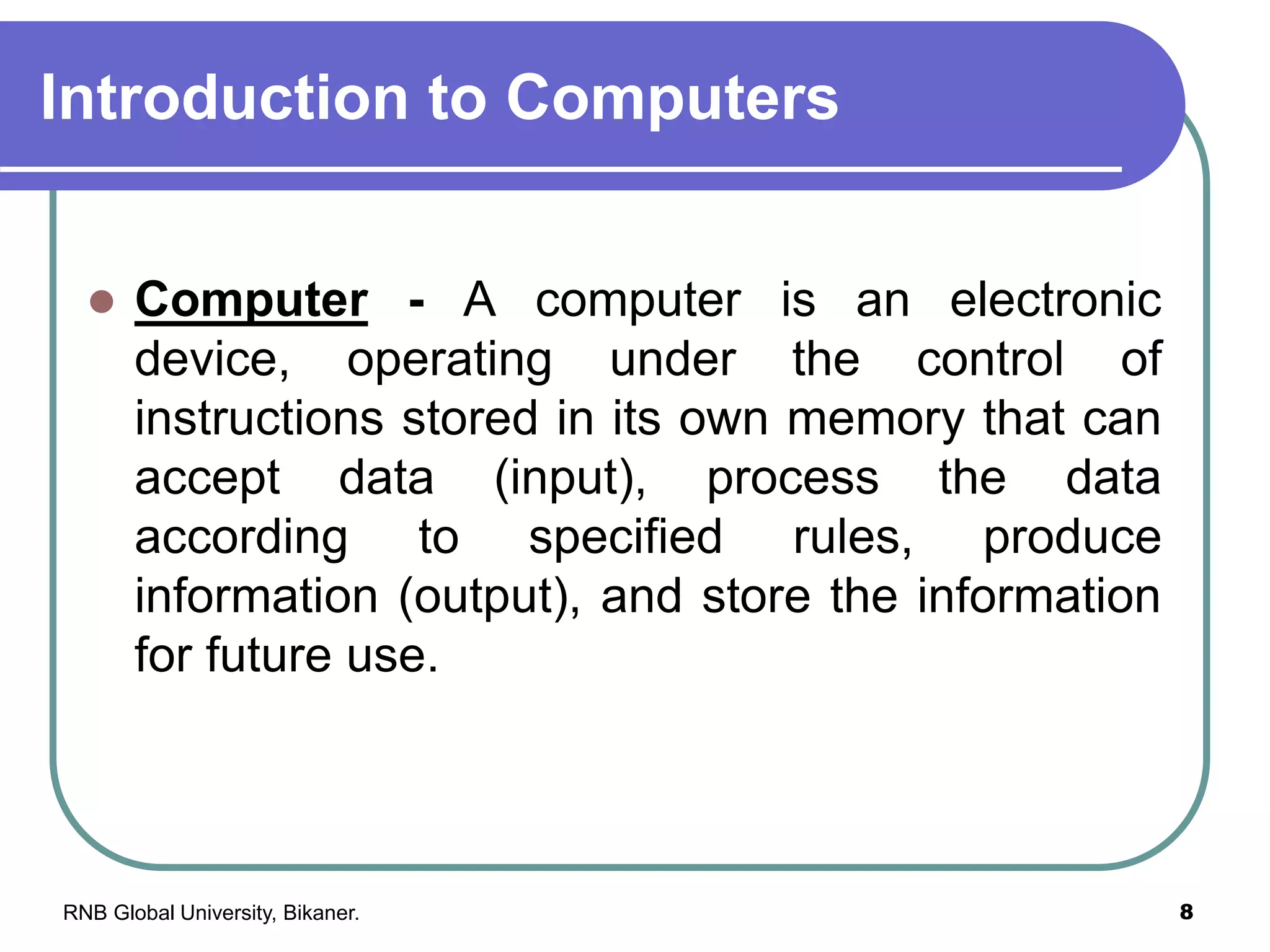 Basics of computers | PPT