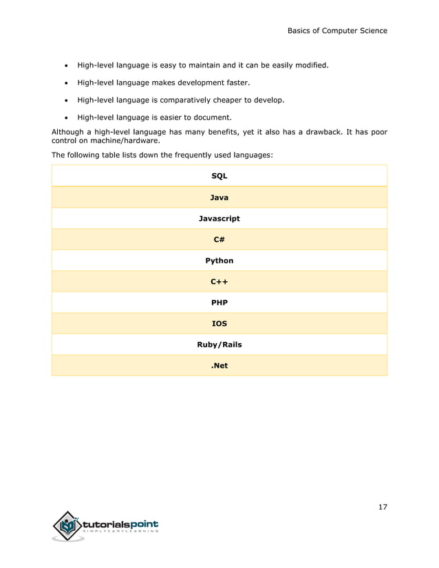 Basics of computer_science_tutorial | PDF